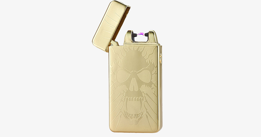 Golden Skull Rechargeable Windproof Lighter - FREE SHIP DEALS
