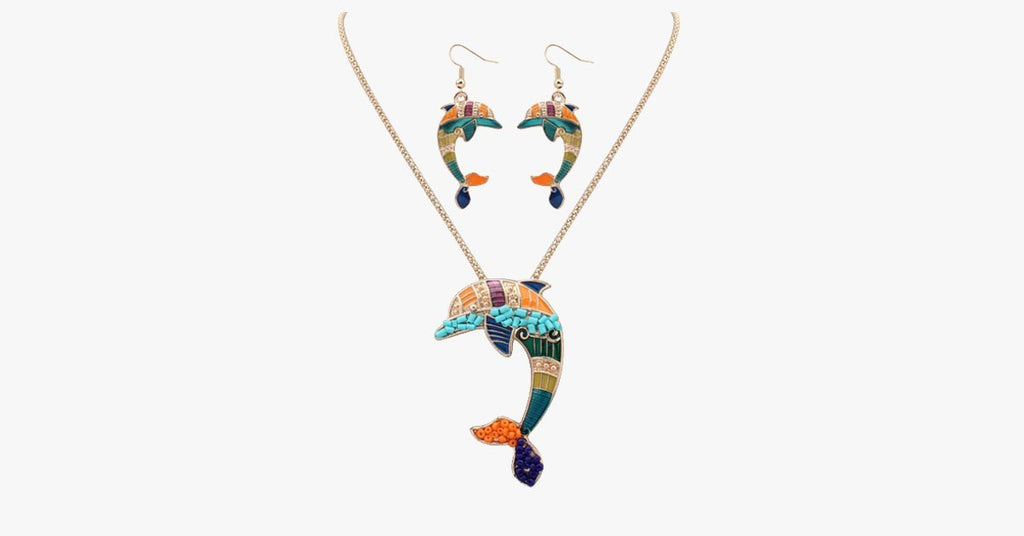 Dolphin Hippie Pendant Set - FREE SHIP DEALS