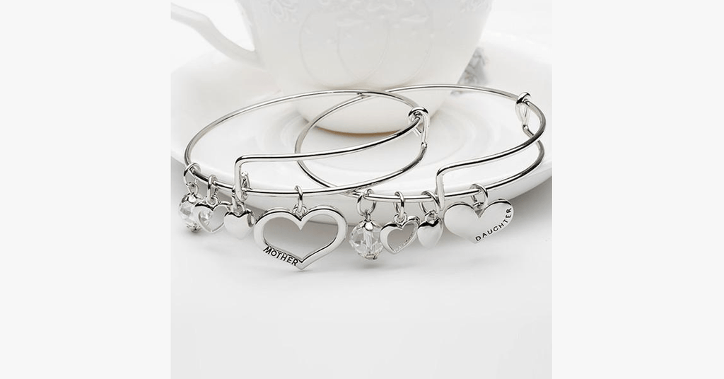 Mother Daughter Charm Bangle Set - FREE SHIP DEALS