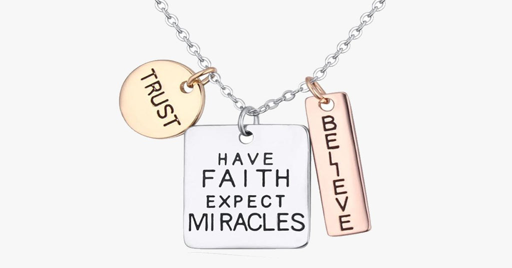 Trust Faith Believe Charm Pendant - FREE SHIP DEALS