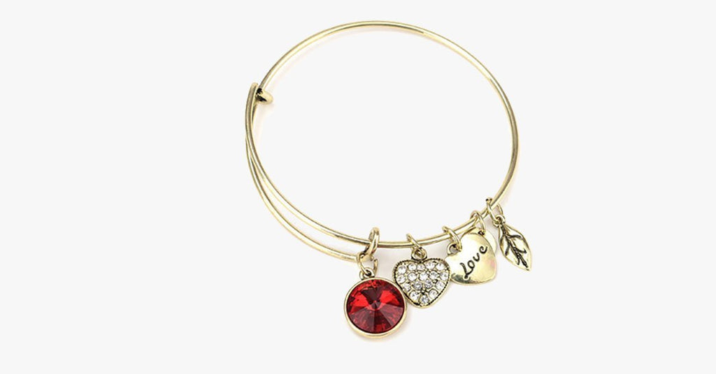 July Birthstone Charm Bangle - FREE SHIP DEALS