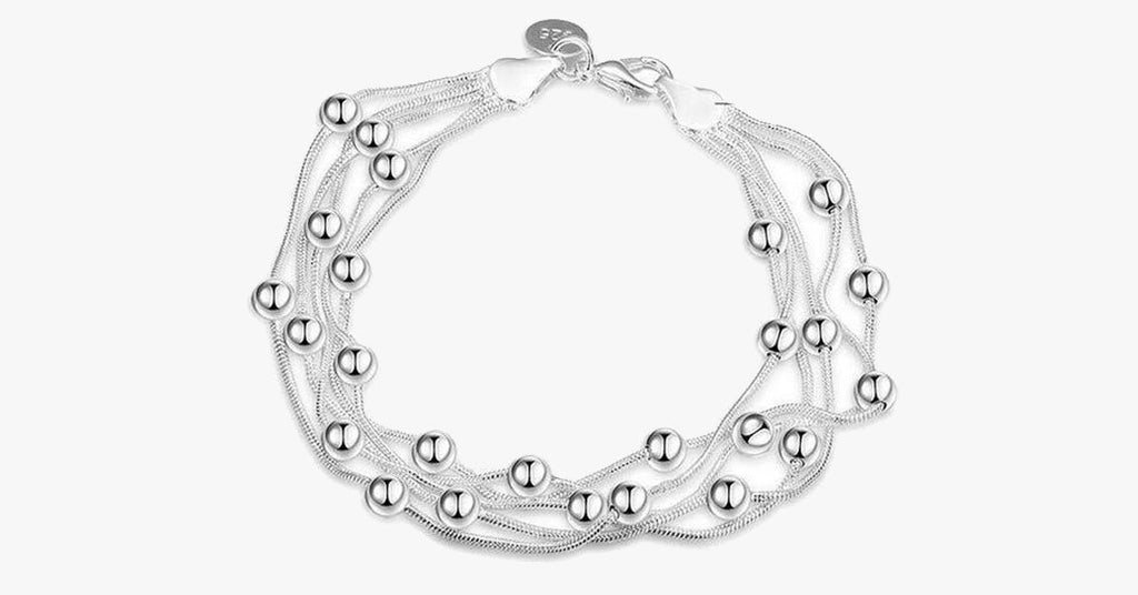 Silver Sweet Pea Beaded Bracelet - FREE SHIP DEALS