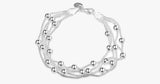 Silver Sweet Pea Beaded Bracelet - FREE SHIP DEALS