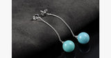 Turquoise Ball Drop Earrings - FREE SHIP DEALS