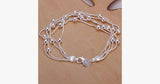 Silver Sweet Pea Beaded Bracelet - FREE SHIP DEALS