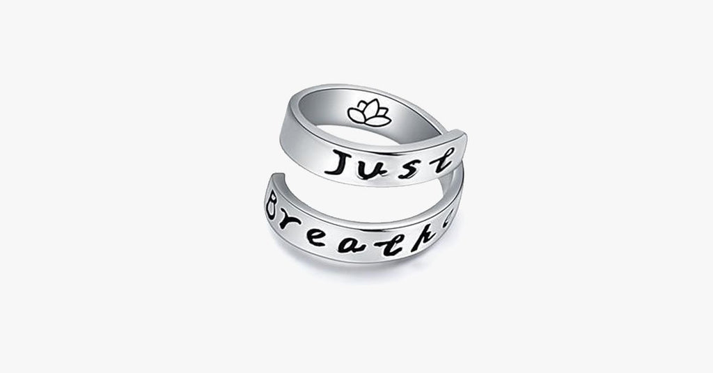 Just Breathe Hand Stamped Ring - FREE SHIP DEALS