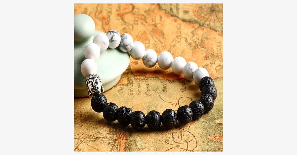 Buddha Lava Stone Unisex Bracelet - FREE SHIP DEALS