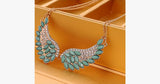 Turquoise Beads Angel Wing Statement Necklace - FREE SHIP DEALS
