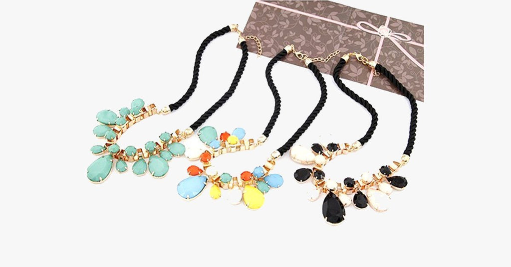 Rain Drop Statement Necklace - FREE SHIP DEALS