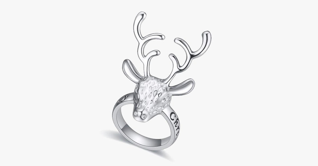 Engraved Reindeer Ring - FREE SHIP DEALS