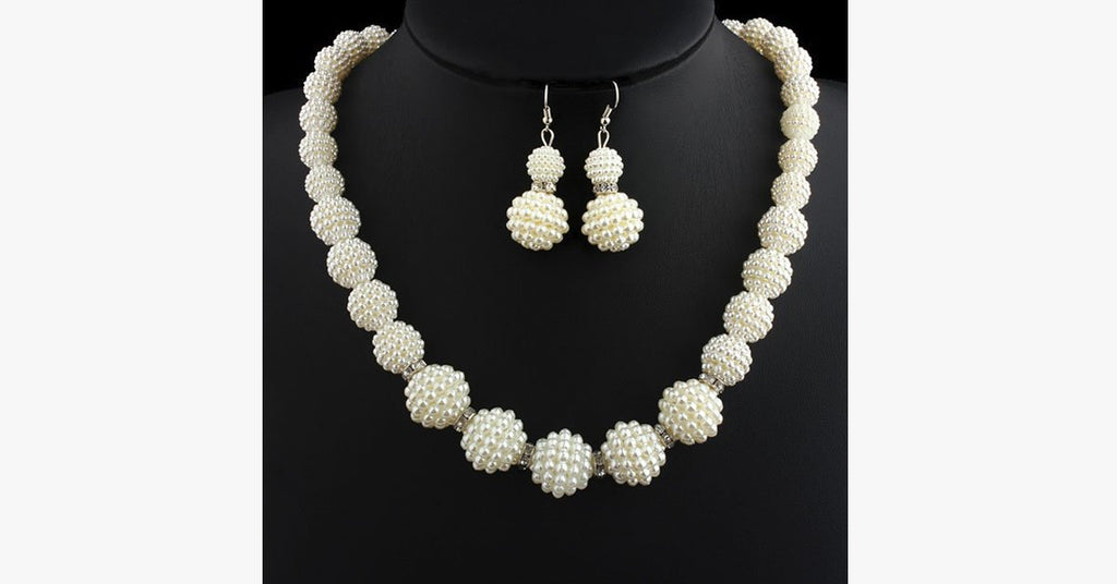Handmade Pearl Beads Necklace - FREE SHIP DEALS