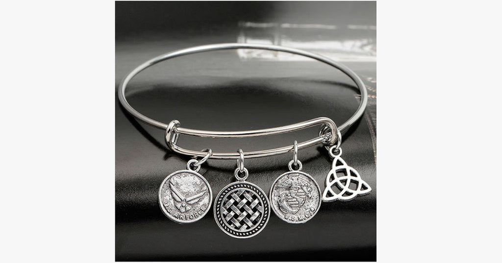 Air Force Enchanting Charm Bangle - FREE SHIP DEALS