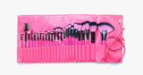 Hot Pink 24 Piece Make Up Brush Set - FREE SHIP DEALS