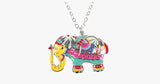 Colorful Elephant Pendant Necklace - FREE SHIP DEALS