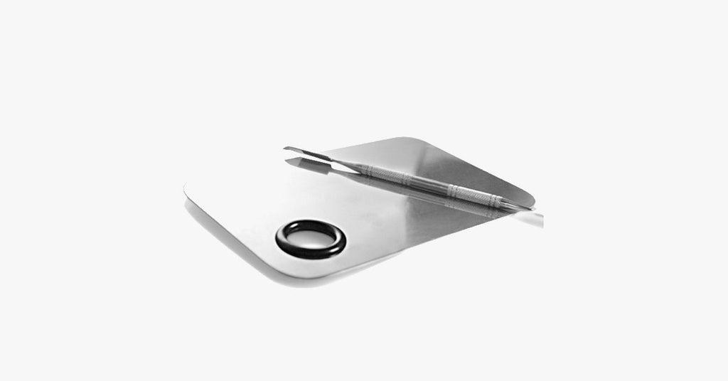 Beauty Stainless Mixing Palette With Spatula Tool - FREE SHIP DEALS