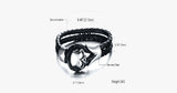 Dirty Skull Black Leather Men's Bracelet - FREE SHIP DEALS
