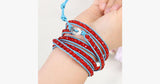 Red Gem Wrap Bracelet