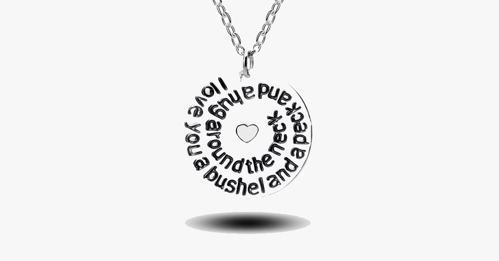 Bushel Peck & Hug Pendant - FREE SHIP DEALS