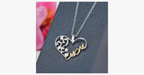 Double Color Mom Heart Pendant Necklace - FREE SHIP DEALS