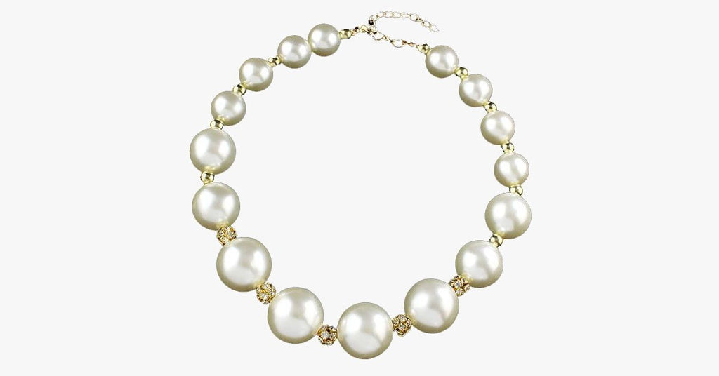 Big Pearl Statement Necklace - FREE SHIP DEALS
