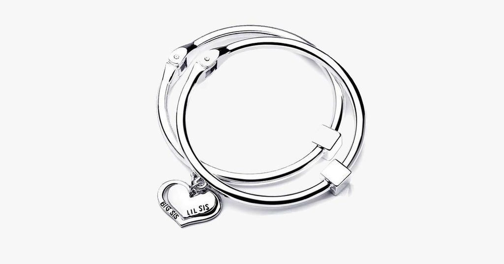 Big Sis Lil Sis Charm Bangle Set - FREE SHIP DEALS