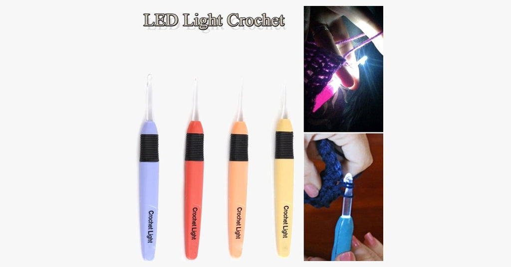 LED Light-up Crochet Hook Knitting Needle (3-Pack)