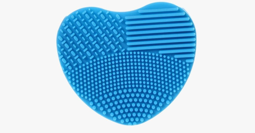 Heart Shape Silicone Cosmetic Brush Cleaner Board - FREE SHIP DEALS