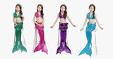 Girls' Mermaid Swimwear Set (4-Piece)