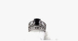 Black Agate Square Ring - FREE SHIP DEALS