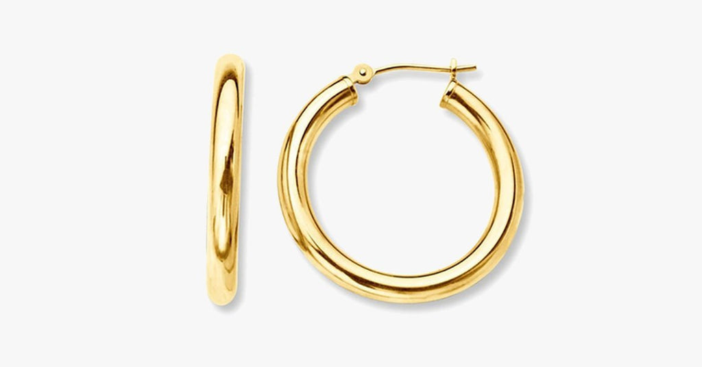 Solid Gold French Lock Hoops