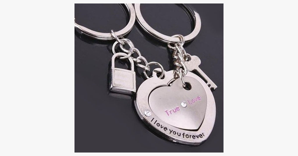 Couple's Key and Lock Keychain - FREE SHIP DEALS