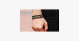 Black Strip Stainless Steel Bracelet - FREE SHIP DEALS