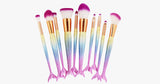 Mermaid Tail Rainbow Brush Set