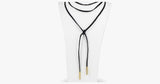 Black Thin Leather Strap Choker Necklace - FREE SHIP DEALS