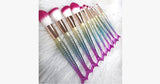 Mermaid Tail Rainbow Brush Set