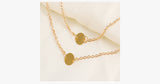 Double Layer Round Pendant Necklace - FREE SHIP DEALS
