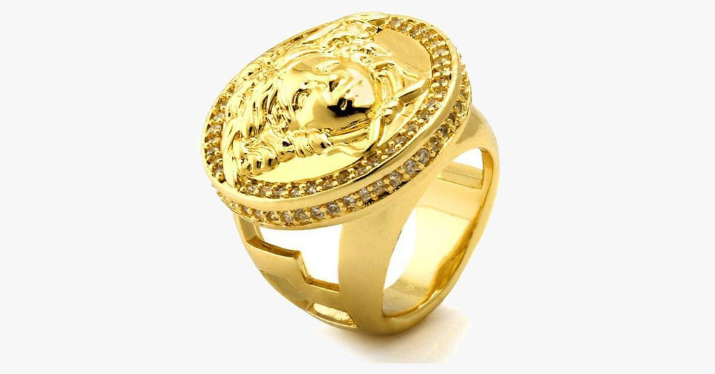 Yellow-Gold Medusa Ring - FREE SHIP DEALS