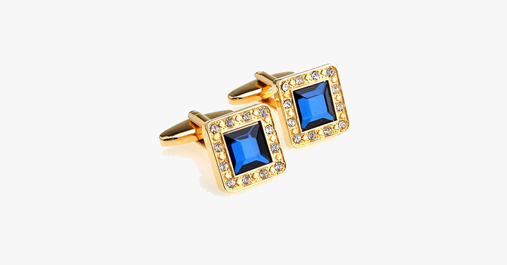 Gold Plated Gemstone Cufflink - FREE SHIP DEALS