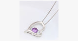 Crystal Heart Silver Pendant(Purple) - FREE SHIP DEALS