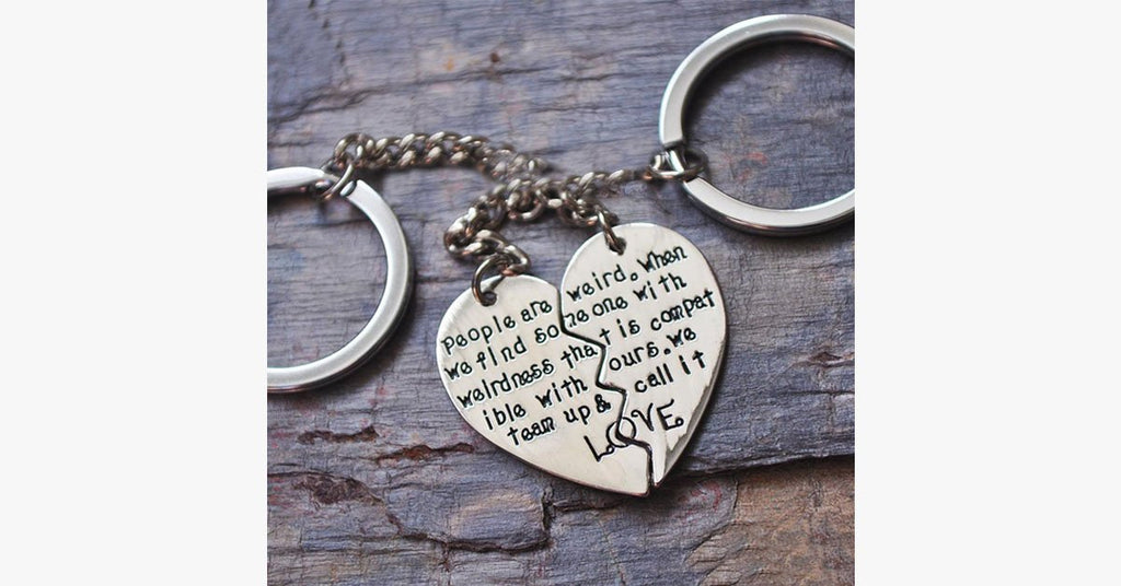 Soul-Mate Silver Keychain