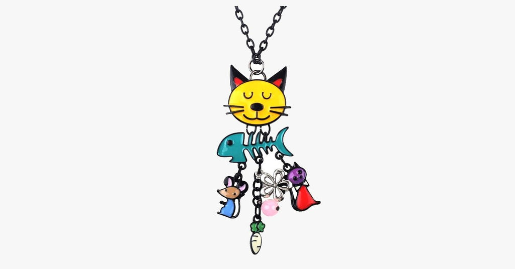 Cat Fish Pendant Necklace - FREE SHIP DEALS