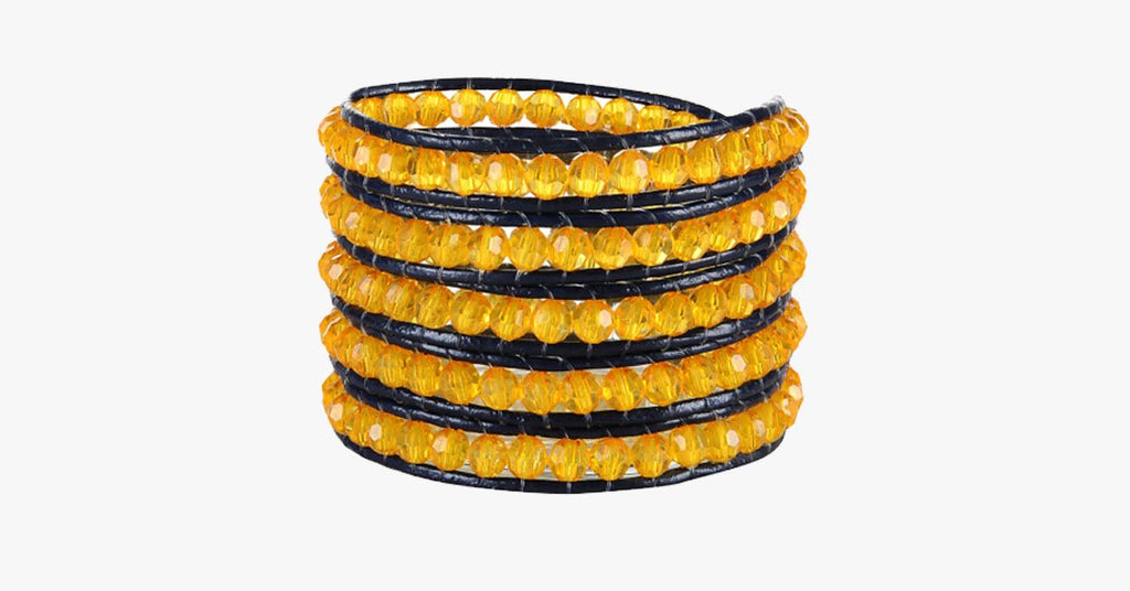 Yellow Midas Wrap Bracelet - FREE SHIP DEALS