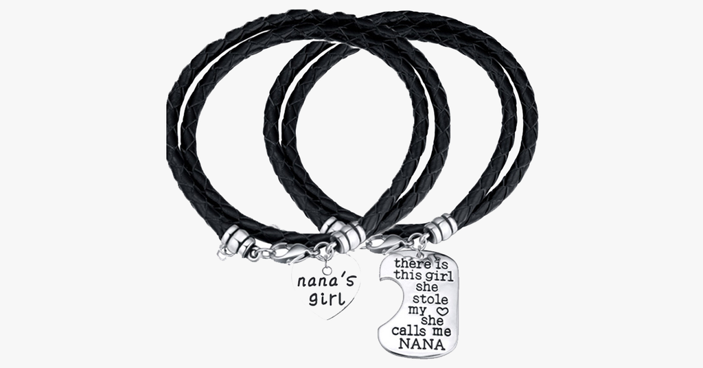 Nana's Girl Hand Stamped Bracelet Set - FREE SHIP DEALS