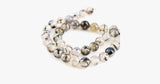 Black White Texture Onyx Chalcedony Beads Bracelet/Necklace - FREE SHIP DEALS