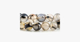 Black White Texture Onyx Chalcedony Beads Bracelet/Necklace - FREE SHIP DEALS