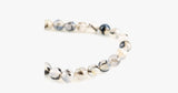 Black White Texture Onyx Chalcedony Beads Bracelet/Necklace - FREE SHIP DEALS