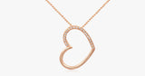 Gold Plated Horizontal Heart Pendant - FREE SHIP DEALS