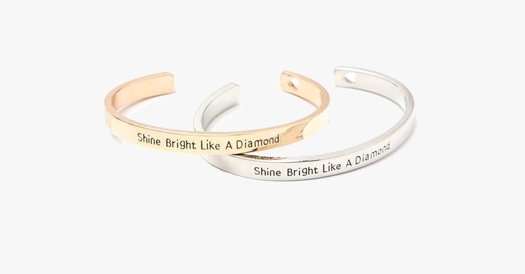 Shine Bright Like A Diamond Cuff Bangle
