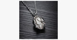 Bloody Stainless Steel and Cubic Zirconia Skull Pendant - FREE SHIP DEALS