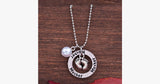 Precious Baby Footprints Round Pendat Necklace - FREE SHIP DEALS